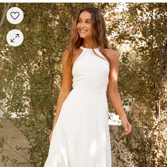 White Lulus Sold Out Summer Dream White Midi Dress New With Tags Never Worn XS - Picture 1 of 10